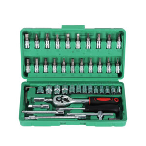 46 - Piece Socket Wrench Set | Multi - Function CR - V Ratchet Wrench Set with Sockets & Bits for Car Repair/Home Maintenance