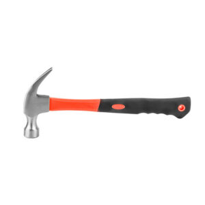 Claw Hammer with Fiberglass Shock-Absorbing Handle | Polished Steel Head for Carpentry/Nailing/Drywall