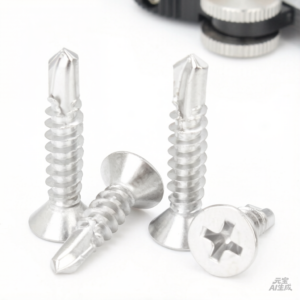 Stainless Steel Countersunk Head Phillips Drill Tail Self-Tapping Screws | Sharp Point Metal Threaded Fasteners for Wood, Metal & Roofing